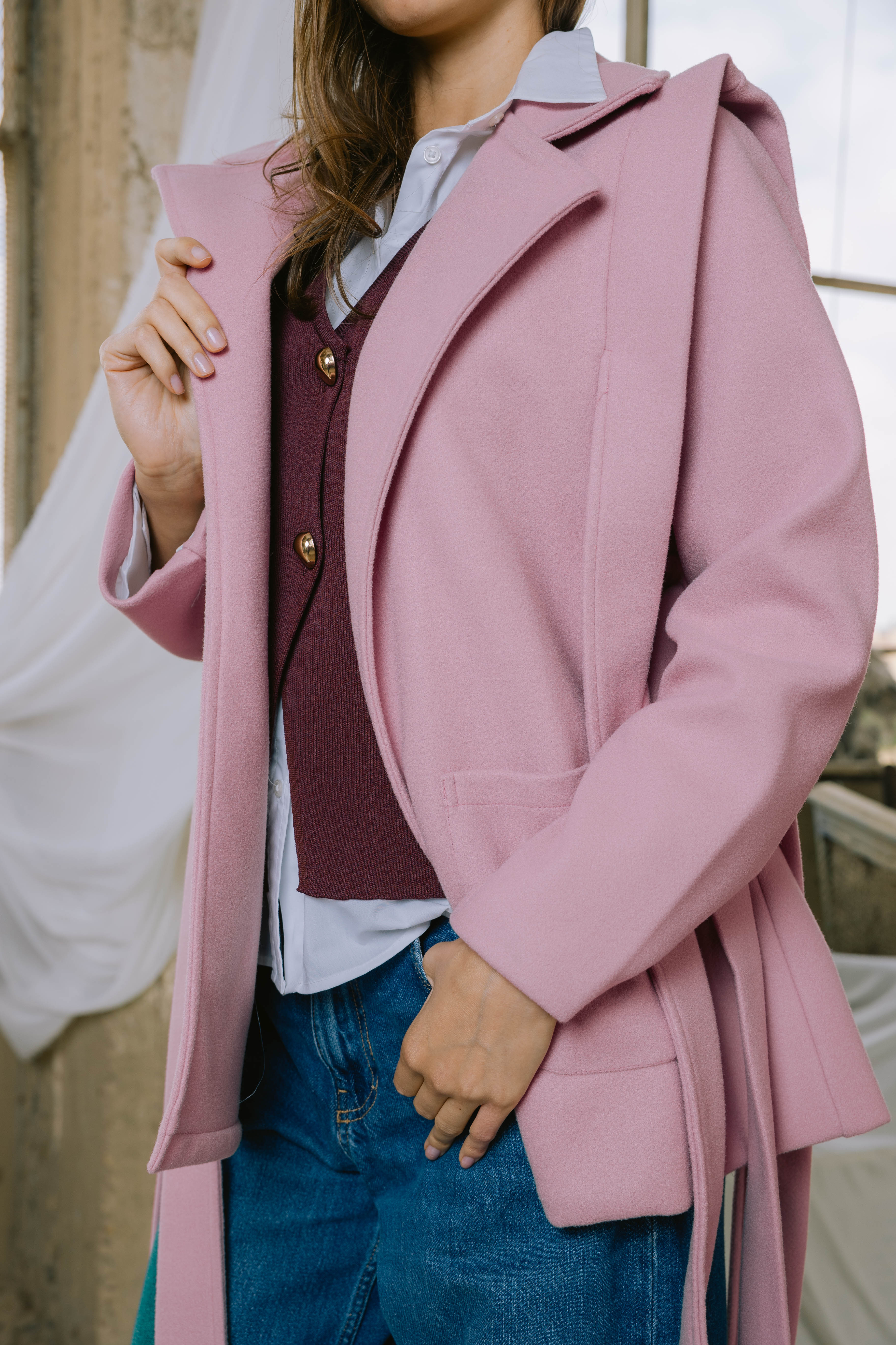 Shade jacket in pink