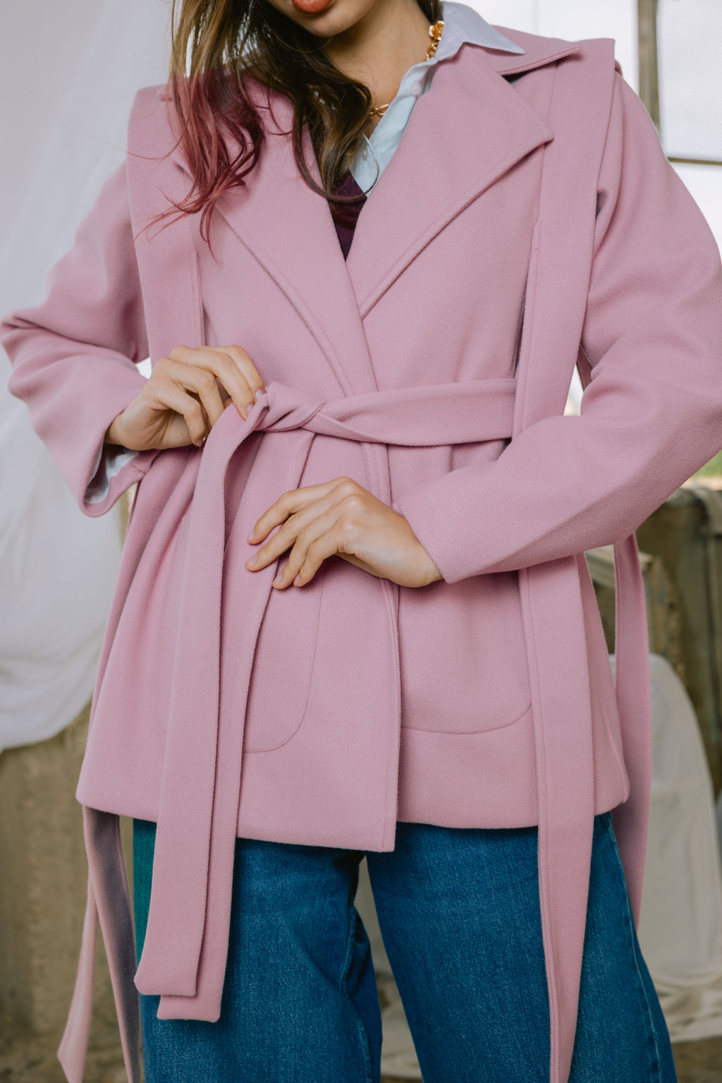 Shade jacket in pink