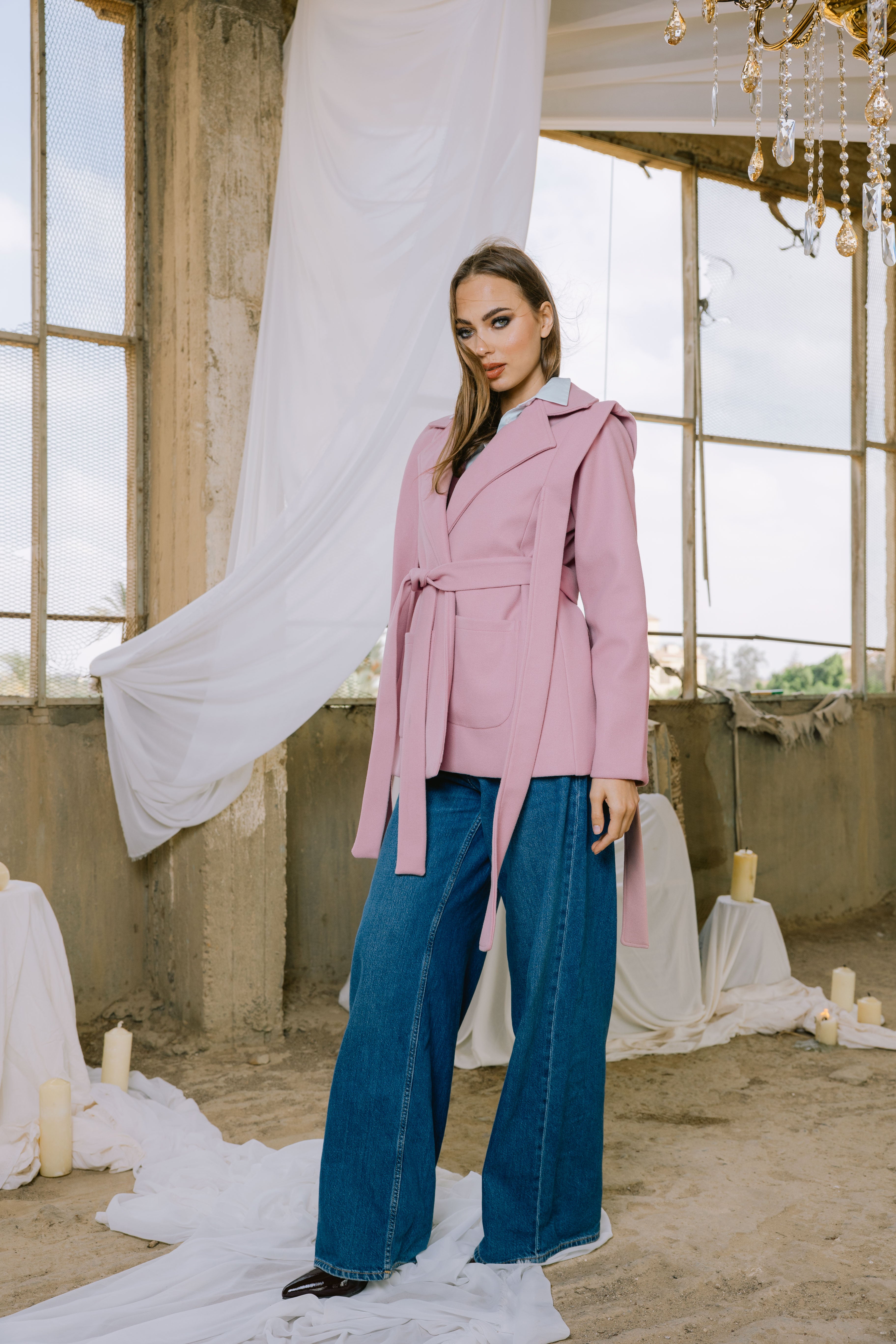 Shade jacket in pink