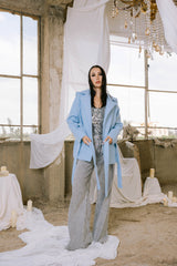 Shade jacket in baby blue