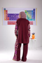 Flame set in burgundy