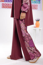 Flame set in burgundy