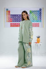 Flame set in mint