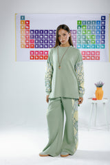 Flame set in mint