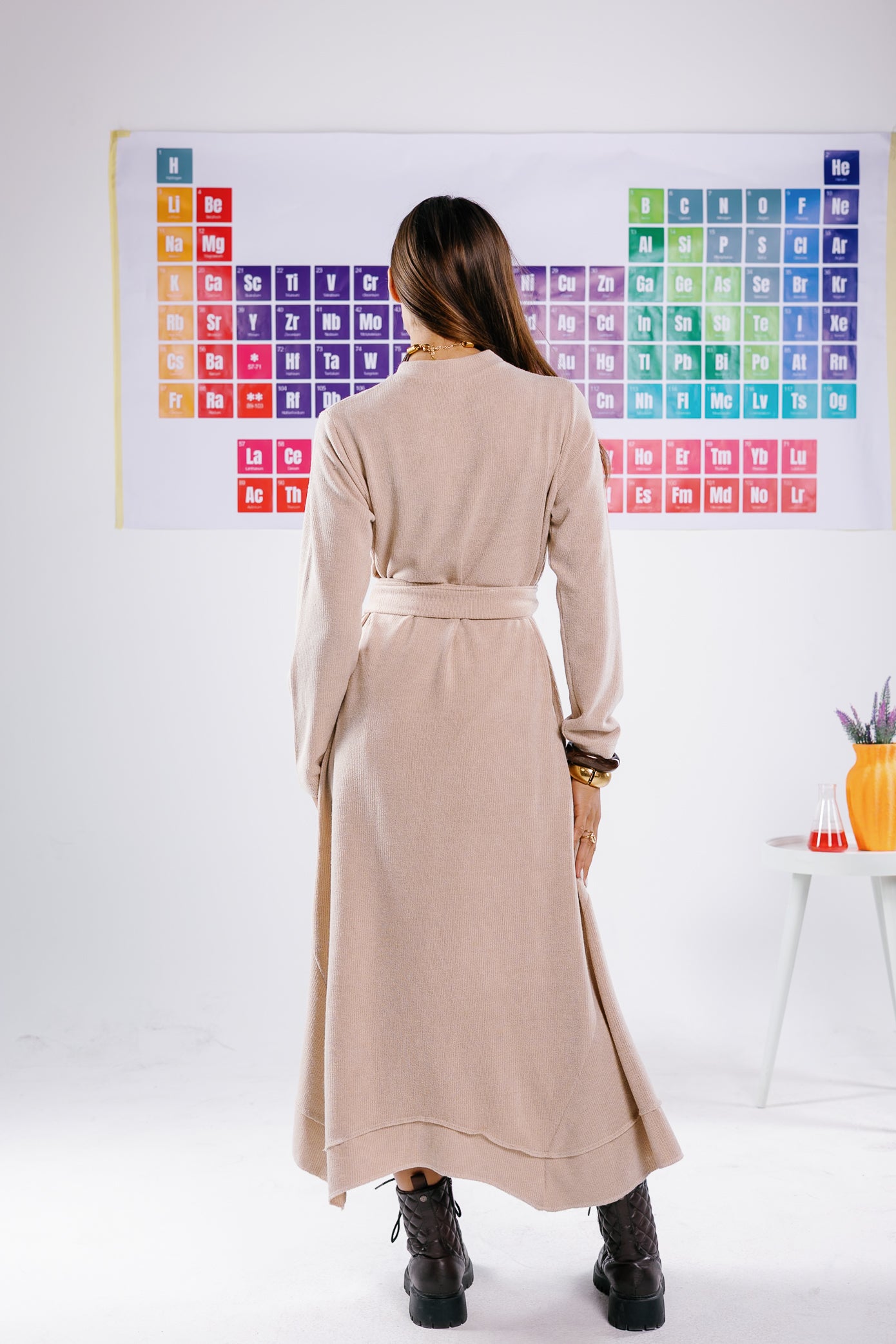 Icon dress in beige