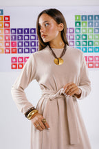 Icon dress in beige